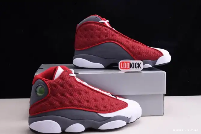 Gym Jordan Flint Red Air Retro 414571-600 13 Grey 0406